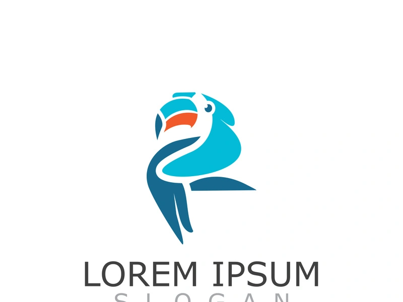 Toucan simple logo design image bird vector illustration
