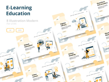 E-Learning Education Illustration preview picture