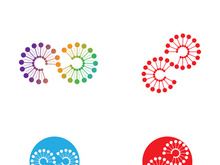 Dandelion flower logo vector