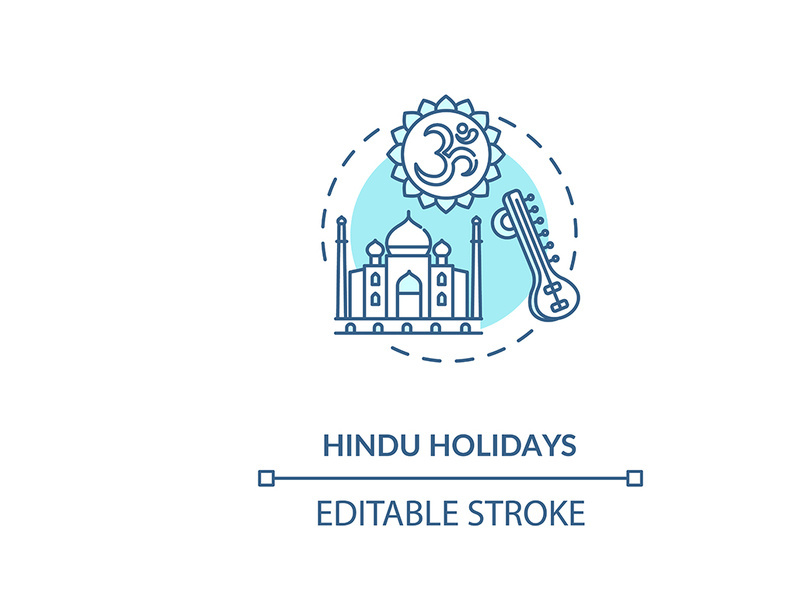 Hindu holidays concept icon