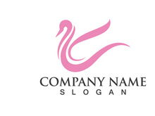 Swan Bird Love Symbol Logo Vector