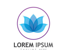 Colorful lotus flower logo design.