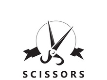 Scissors Logo Design Icon Template. Modern simple design. barber tools. Vector Illustration