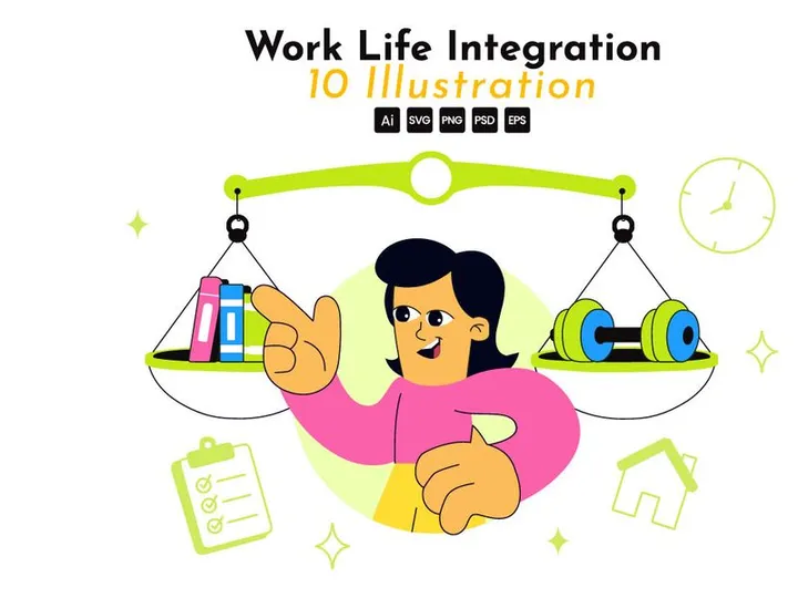 10 Work Life Integration Illustration