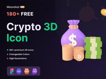 Crypto Assets 3D Icons
