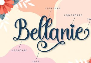 Bellanie moder script font