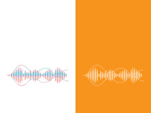 Sound waves vector illustration design template