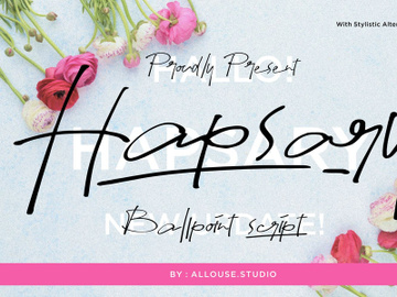 Hapsary - Ballpoint Script Font preview picture