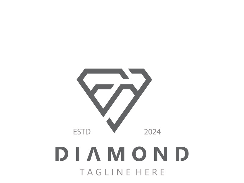 Diamond jewelry Logo, jewelry shop business identity, emblem, creative design