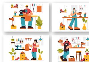 9 Shoemaker Profession Illustration