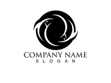 Fish jump logo animal vector