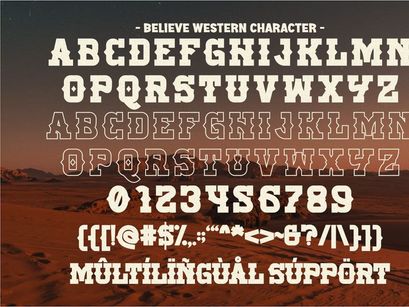 Believe - Vintage Western Slab Serif Font