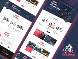 The Bike UI Template Designed in Adobe XD preview picture