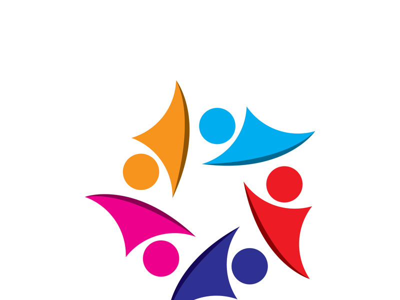 Community logo business template and icon people vector