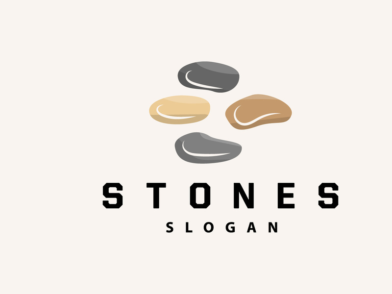 Stone Logo, Premium Elegant Design, Stone Balance Vector