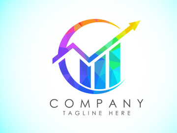 Finance and accounting logo low poly art style design vector template, Business finance logo preview picture