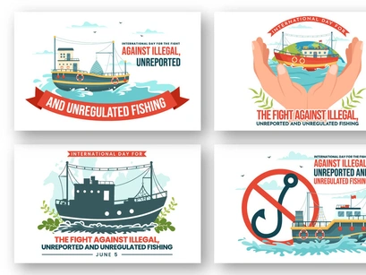 10 International Day for the Against Illegal Fishing Illustration