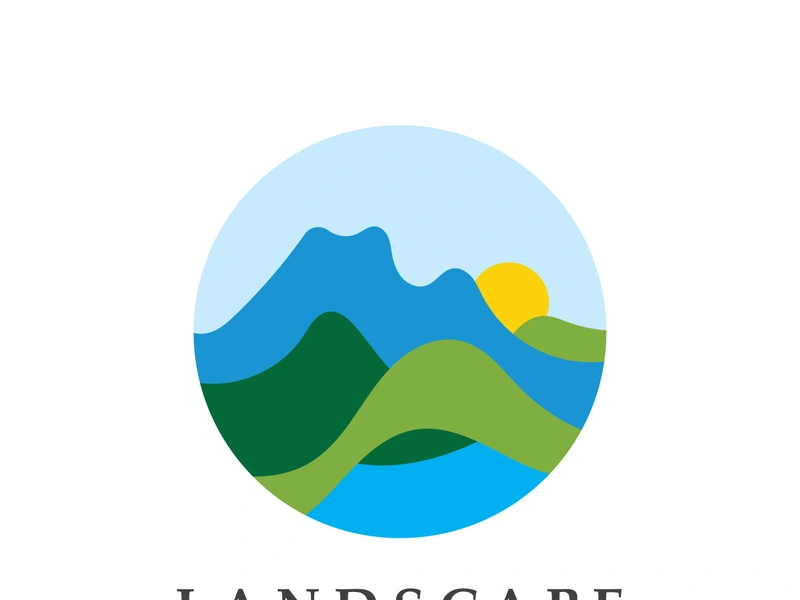 Mountain Nature Landscape Logo design Template Illustration