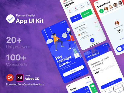 Payment Wallet App Figma UI Kit - V2