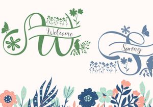 Cute Spring Monogram