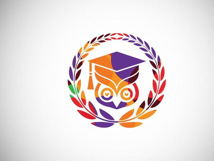 Modern low poly style education logo design, Geometric, and triangle book logo icon sign symbol.