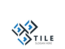 Elegant Tile Flooring Logo Design business store building Template