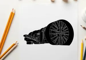 Silhouette of a vintage steam locomotive engine with large wheel