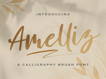 Amelliz - Calligraphy Brush Font preview picture