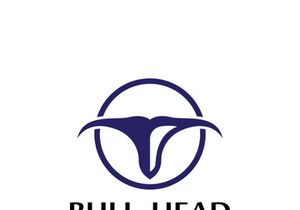 Bull head horns logo design.