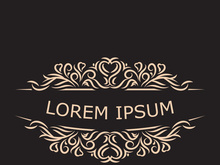 Luxury Logo template flourishes elegant ornament Fashion vector illustration