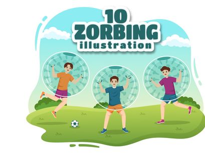 10 Zorbing Sport Illustration