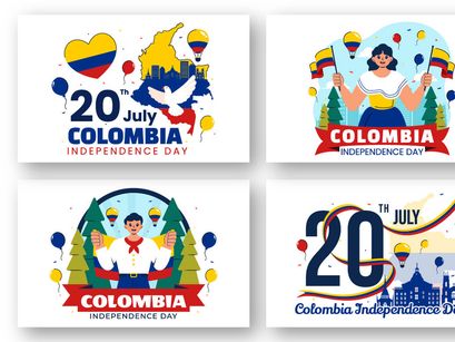 10 Colombia Independence Day Illustration