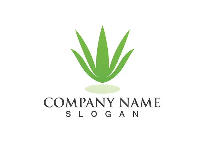 Aloe vera logo vector ilustration template