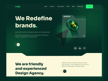 Design agency website hero banner preview picture
