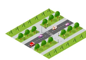 Set of the Urban district of the city