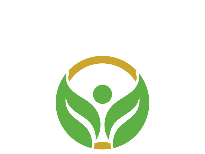 Logos of green Tree leaf ecology nature element vector