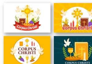 12 Corpus Christi Catholic Religious Illustration