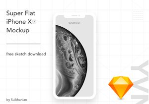 iPhone XS Super Flat Mockup