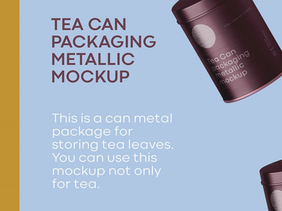 Tea Can Metallic Mockup - Free
