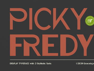Picky Fredy | Display Typeface preview picture