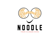 Noodle Logo, Ramen Vector, Chinese Food, Fast Food Restaurant Brand Design, Product Brand, Cafe