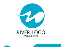 River Logo vector icon illustration design template
