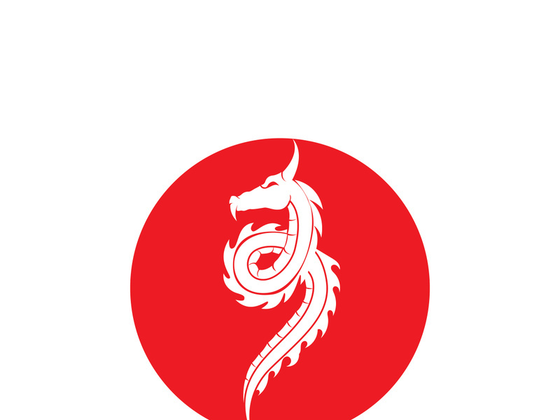 Dragon illustration icon design template vector