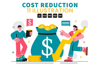 11 Cost Reduction Business Illustration preview picture