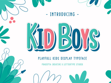 Kid Boys Playful Font preview picture