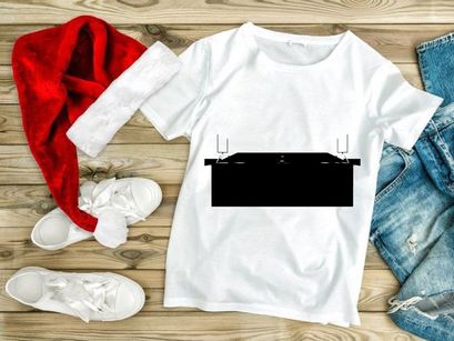 A black and white image of an empty tennis court with nets and markings