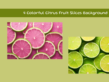 Colorful Citrus Fruits Slices Background preview picture