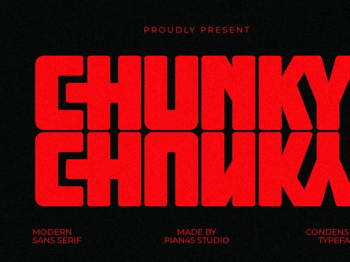 Chunky - Condensed Sans Serif Font