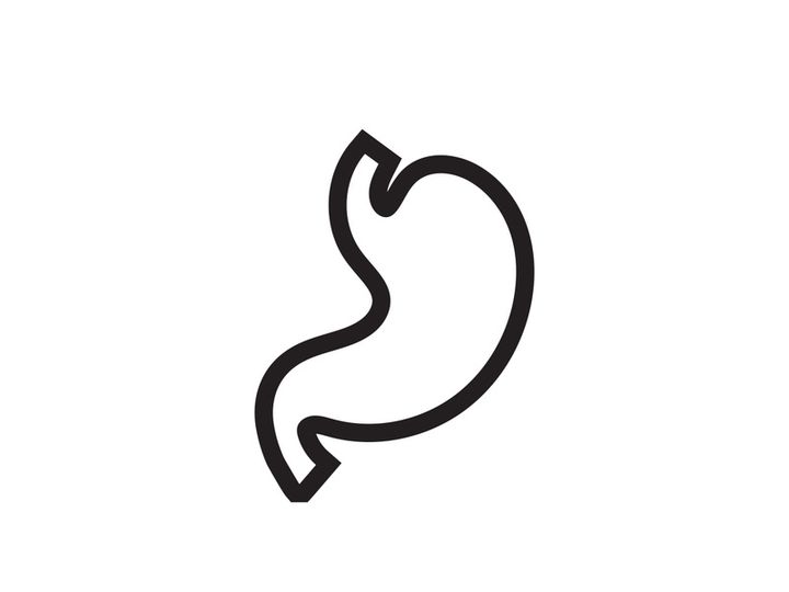 Stomach care icon logo designs illustration