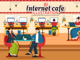 8 Internet Cafe Illustration preview picture
